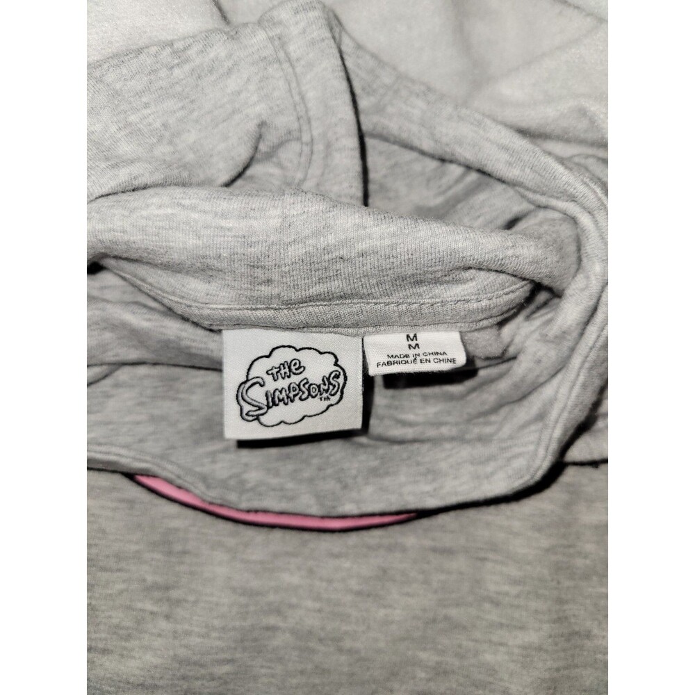 The Simpsons Hooded Sweatshirt Womens Medium Turtleneck Gray Soft - Picture 5 of 14
